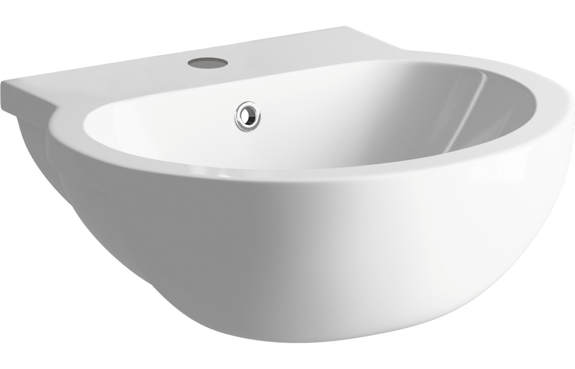 Mimosa 540x500mm 1TH Semi Recessed Basin